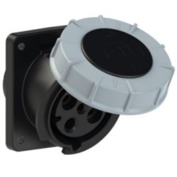 CEE inbouw wandcontactdoos schuin 63A 4p 7h