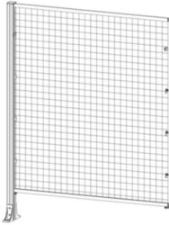 Express gaas c-c=1100 met 1 off. 44 x 88 mm post, h=1400