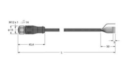 Actuator- en sensorkabel / PVC, Aansluitkabel