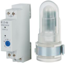 Schemerschakelaar met sensor, 2-2000 lux, 16A, 230VAC, 1TE