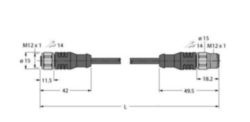 Actuator- en sensorkabel / PVC, Verlengkabel
