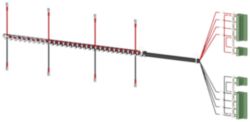 Accessory for 3KC8 power supply cable for lower connection 4-pole