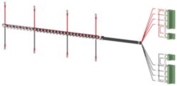 Accessory for 3KC8 power supply cable for lower connection 4-pole