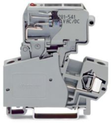 2-conductor fuse terminal block with pivoting fuse holder for glass ca