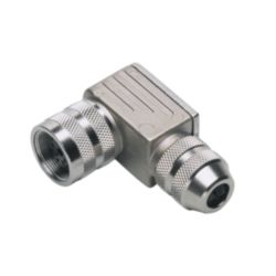 Zelfbedraadbare connector female; Materiaal behuizing messing vernikkeld