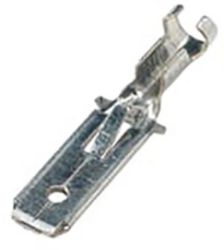 Niet geïsoleerde kabelschoen "Tab" 6,3 x 0,8mm, met vergrendeling, voor draad 1,5 - 2,5 mm²