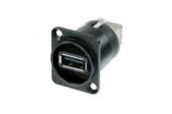 adapter USB 2.0 A-B reversible in D-housing black