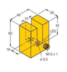 Inductieve sensor, sleufvormig