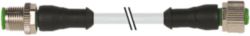 M12 male 0° / M12 female 0° PUR 5x0.34 gy UL/CSA+drag chain 8m