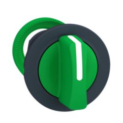 Verzonken keuzeschakelaar kop groen 3 po