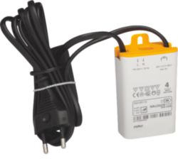Electronic 105W transformer with a euro plug on the primary side and a