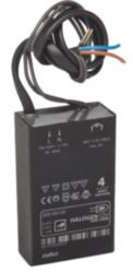 Compact electronic 105W transformer with wire connections at primary a