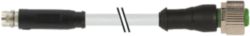 M8 male 0° snap-in/M12 fem. 0° A screw-in PUR 3x0.25 gy+dragch 1.8m