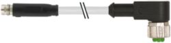 M8 male 0° snap-in/ M12 fem. 90° A screw-in PUR 3x0.25 gy+dragch 1m