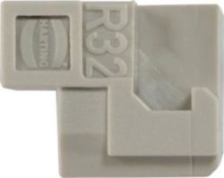 Fixing brackets R, for inverse male connectors on pcb’s, R 32, Thermoplastic