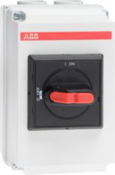 Lastscheider in behuizing, 4P 2x DC21 32 A/ 660VDC zwarte knop
