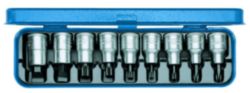 Dopsleutel-schroevendraaierset 1/2" 9-dlg IS-PH-XZN