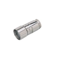 Zelfbedraadbare connector female; Materiaal behuizing messing vernikkeld