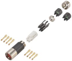 power connector Sz. 1 type: 6FX2003-0LU00 6-pole socket, screw cap 1x 6-pole insulator 8x socket contact (1-2.5 mm2) 2x cable terminal for cable di...