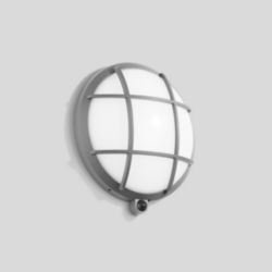 Wandarmatuur met PIR-sensor, voor binnen- en buiten, Zilver 4000 K