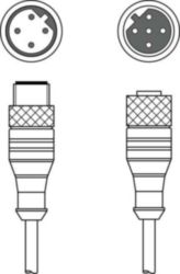 AANSLUITKABEL 5P M12/F<lt/><gt/>M12/M L=1M PUR