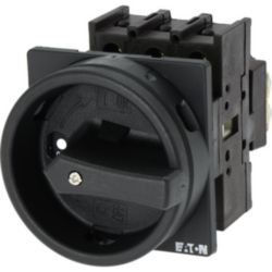 Main switch, P1, 32 A, flush mounting, 3 pole, STOP function, With bla