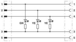 SAC-5P-M12MS/3,0-810/M12FS-3L
