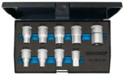 Dopsleutelset 1/2" 9-dlg TX E10-E24