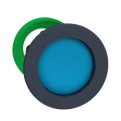 Verzonken drukknop kop blauw verlaagd