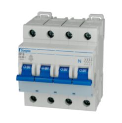 Miniature circuit-breakers 3-pole+N, D-Char, 400 V/16 A AC, 125 V/16 A DC, 10 kA