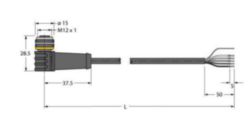 Actuator- en sensorkabel / PUR, Aansluitkabel