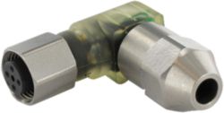 MOSA M12 FEMALE 90° 3LED (IDC) V2A 4-pol. 0.25…0.5mm²