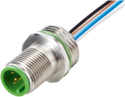 M12 male recept. A-cod. front V2A TPE-wires 12x0.14 1m