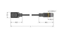 Ventielconnector, bouwvorm BI, verbindingsleiding