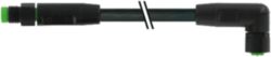 M8 male 0° / M8 female 90° A-cod. V4A FEP 5xAWG22 bk 0.6m