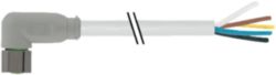 M8 female 90° A-cod. with cable F&B PVC 4x0.25 gy UL/CSA 10m