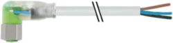 M8 female 90° A-cod. with cable LED F&B PVC 3x0.25 gy UL/CSA 7.5m