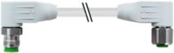 M12 male 90°/M12 fem. 90° A-cod. F&B PVC 0.5+0.25 shielded gy 2.5m