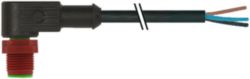 M12 male 90° C-cod. with cable PUR 3x0.75 bk UL/CSA+drag ch. 1.5m