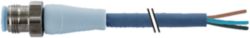 M12 male 0° A  cable F&B Pro TPE-S 8x0.25 sh. bu UL rob+dragch 0.5m