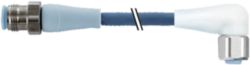 M12 male 0°/M12 fem. 90° A LED F&B Pro TPE-S 4x0.34 bu rob+dragch 5m