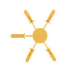 Coding element (terminal), PA 66 GF 30, yellow, Width: 2.9 mm