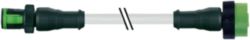MQ12 male 0°/MQ12 fem. 0° A-cod. PUR 4x0.34 shielded gy +drag ch. 1.5m