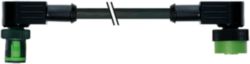 MQ12 male 90° / MQ12 female 90° A-cod. PUR 4x0.34 bk +drag ch. 15m