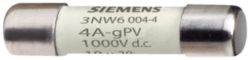 SENTRON, cylindrical fuse, 10 x 38 mm, 16 A, gPV, Un DC: 1000 V
