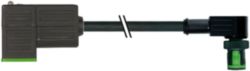 MQ12 male 90° A-cod./MSUD valve plug C-8mm PUR 3x0.75 bk +drag ch. 5m