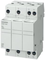 SENTRON, cylindrical fuse holder, 8 x 32 mm, 3-pole, In: 20 A, Un AC: 400 V