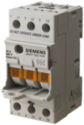 SENTRON, fuse holder, class CC, 3-pole, In: 30 A, Un AC: 600 V