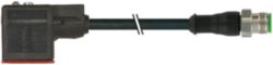 M12 Xtreme male 0° A-cod./ valve  A-18mm PUR 2x0.75 bk+drag-ch 4.5m