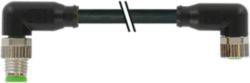 M8 male 90° / M12 female 90° A-cod. PVC 4x0.25 bk UL/CSA+drag ch. 2m,,